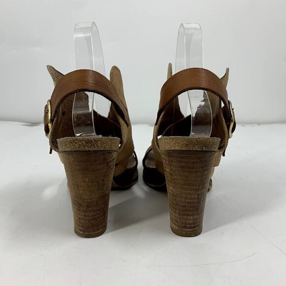 Anthropologie Coque Terra Sanne Block Heel Leather Sandal Size US 8 EU 39 - Picture 7 of 14